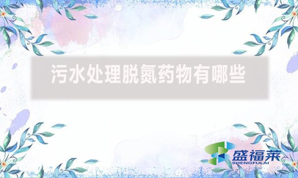 污水處理脫氮藥物有哪些？