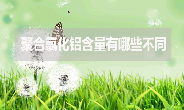 聚合氯化鋁含量有哪些不同？