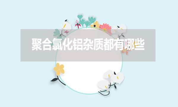 聚合氯化鋁雜質都有哪些？
