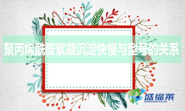 聚丙烯酰胺絮凝沉淀快慢與型號的關系